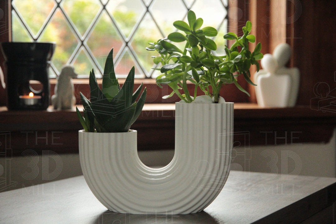 Modern Dual Indoor Planter