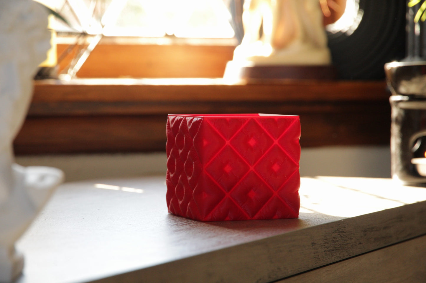 Square Inflated Fabric-Effect Planter