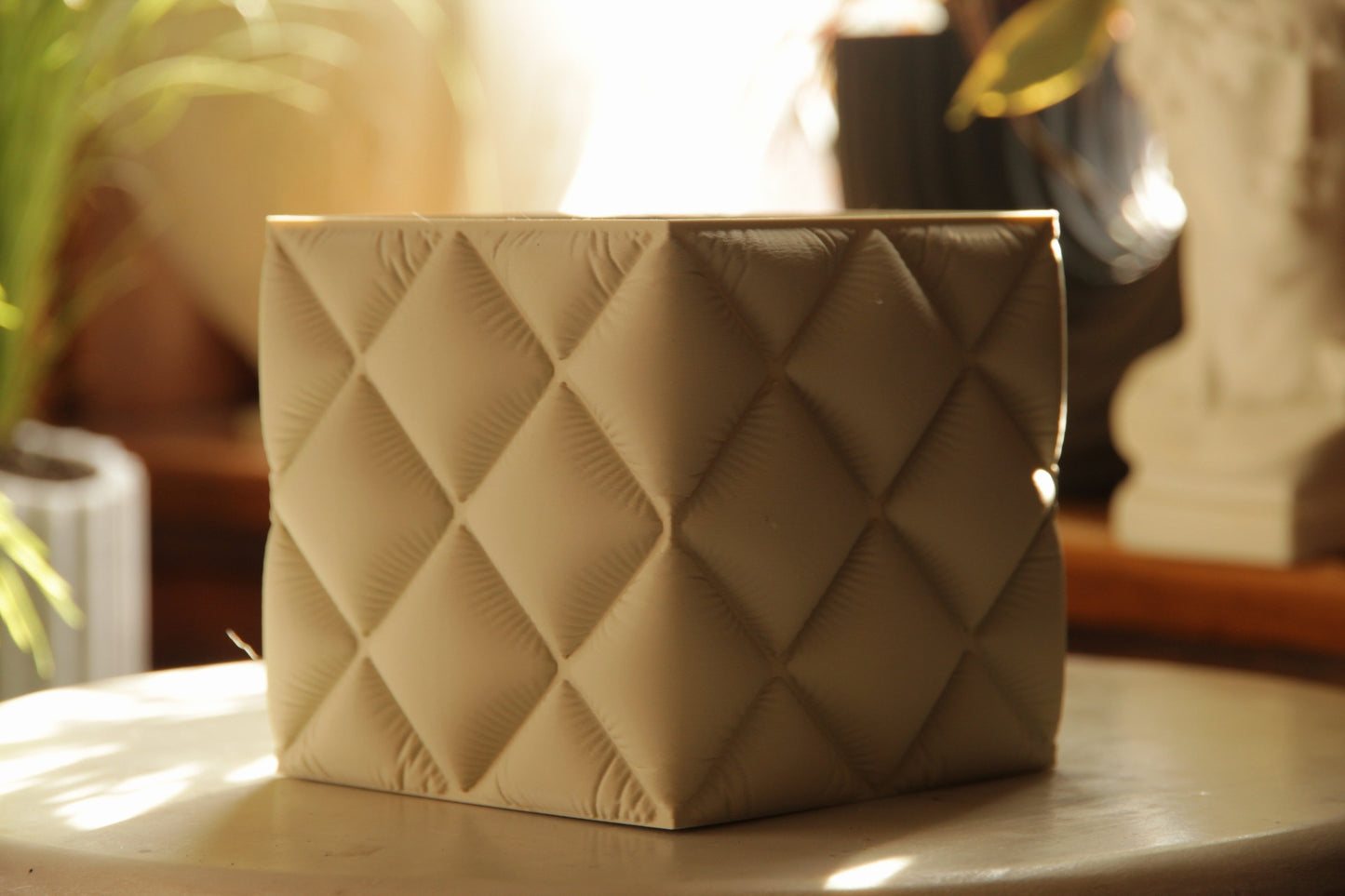 Square Inflated Fabric-Effect Planter