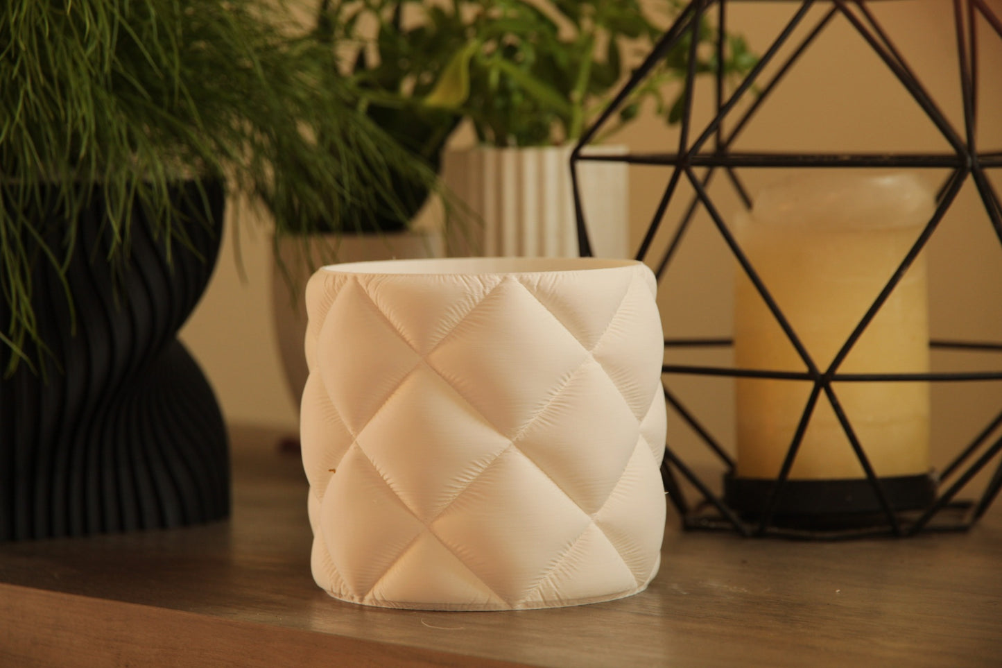 Circular Inflated Fabric-Effect Planter