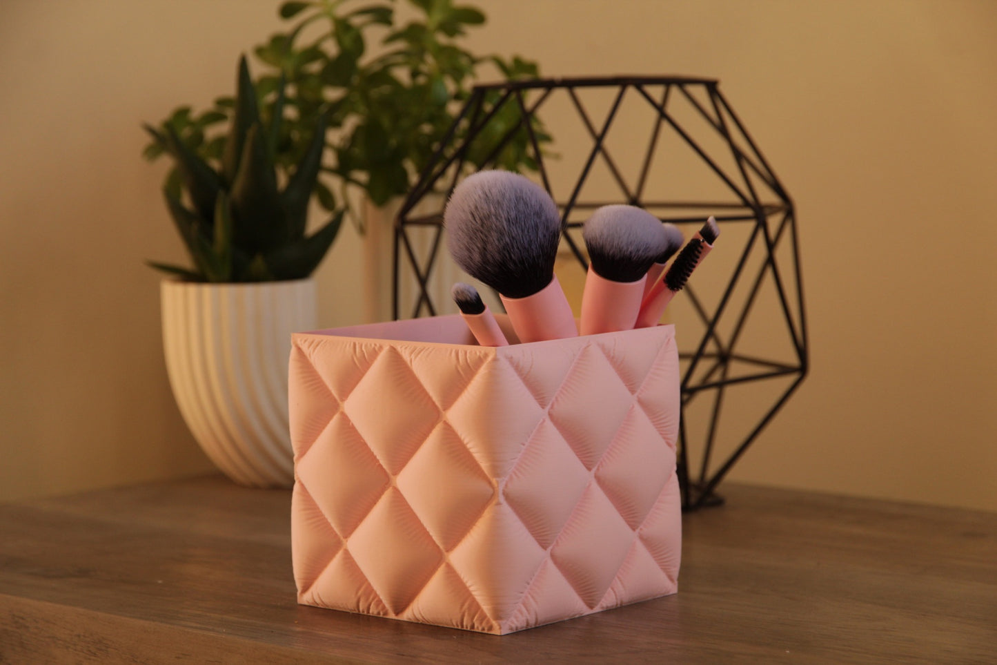 Square Inflated Fabric-Effect Planter