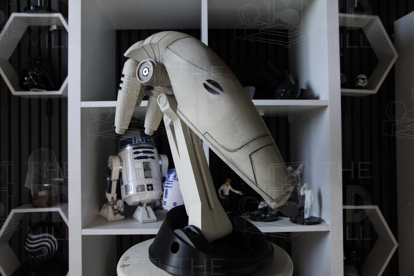 Hand-painted life-size B1 Droid Head + Stand