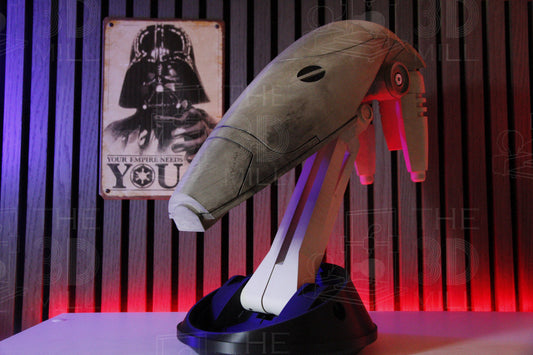 Hand-painted life-size B1 Droid Head + Stand