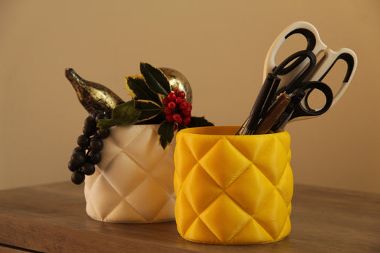 Circular Inflated Fabric-Effect Planter